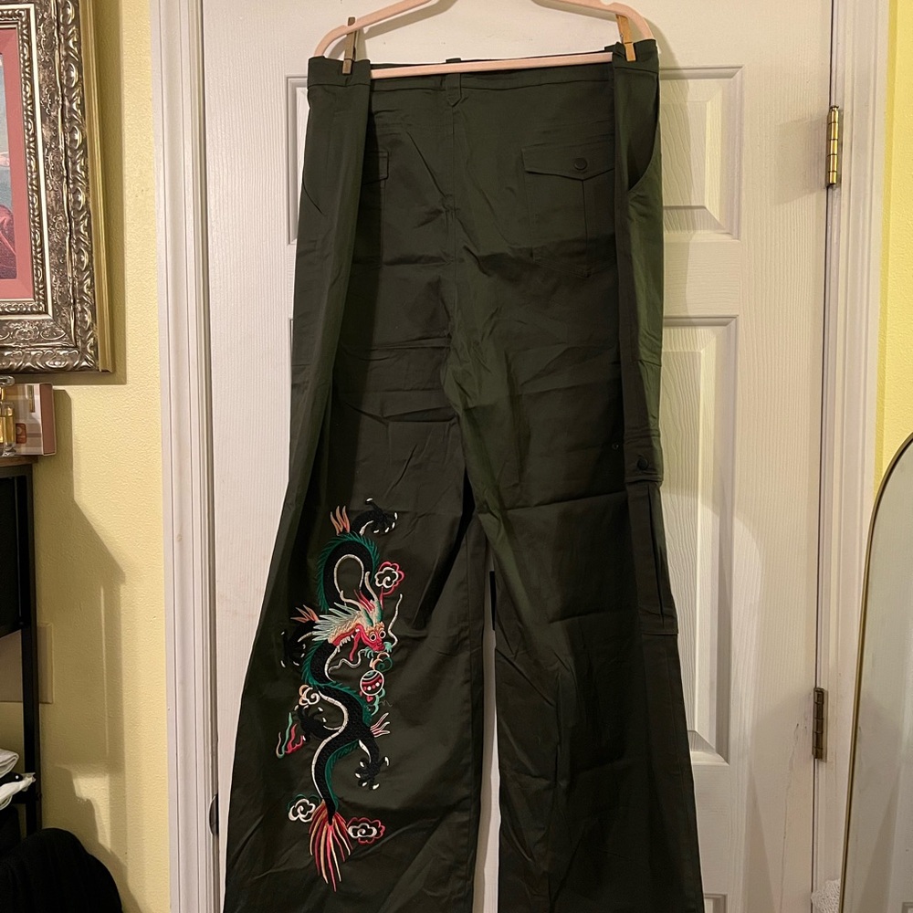 Anna Scholz Olive Wide Leg Pants